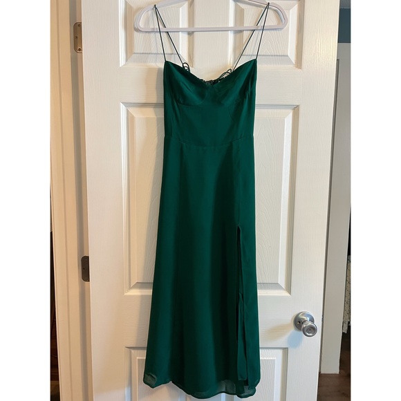 Reformation Juliette Dress in Emerald - Picture 6 of 10